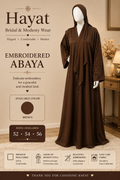 Brown embroidered abaya